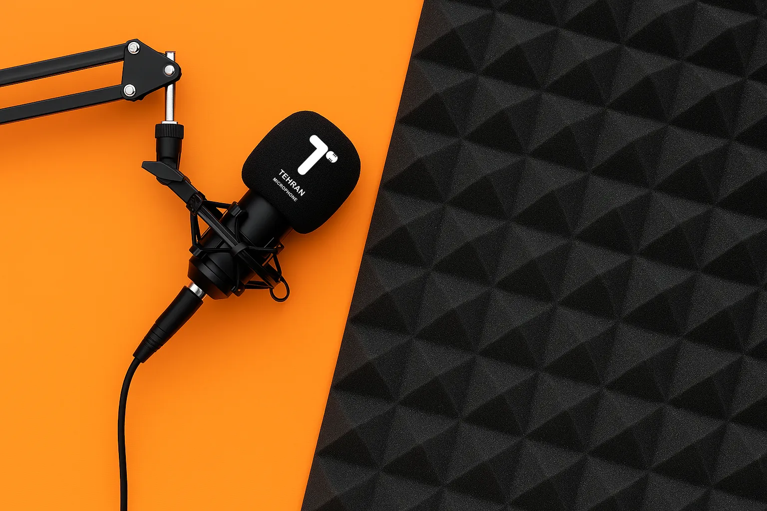 ترکیب ماکت میکروفون و پایه میکروفون تکمیل هویت بصری در تجهیزات