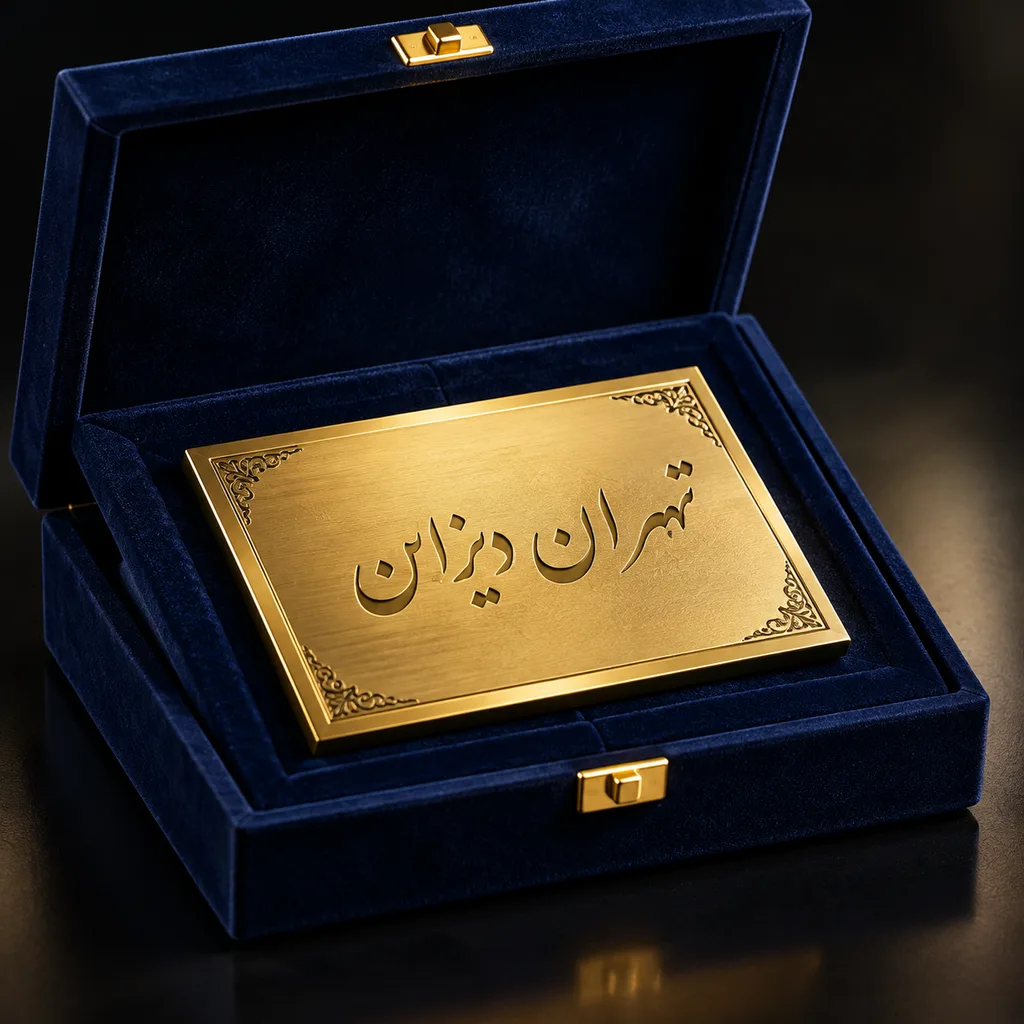 لوح تقدیر جعبه جیر و فولدر تقدیرنامه